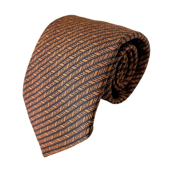Hermes Other - NEW Hermes France 100% Silk Tie Diagonal "H" Pattern